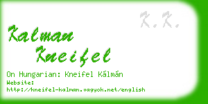 kalman kneifel business card